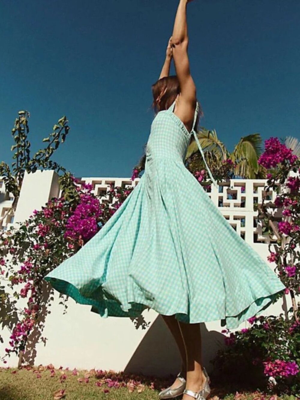 Free People Sammi Gingham Midi Dress - Picture 8 of 8